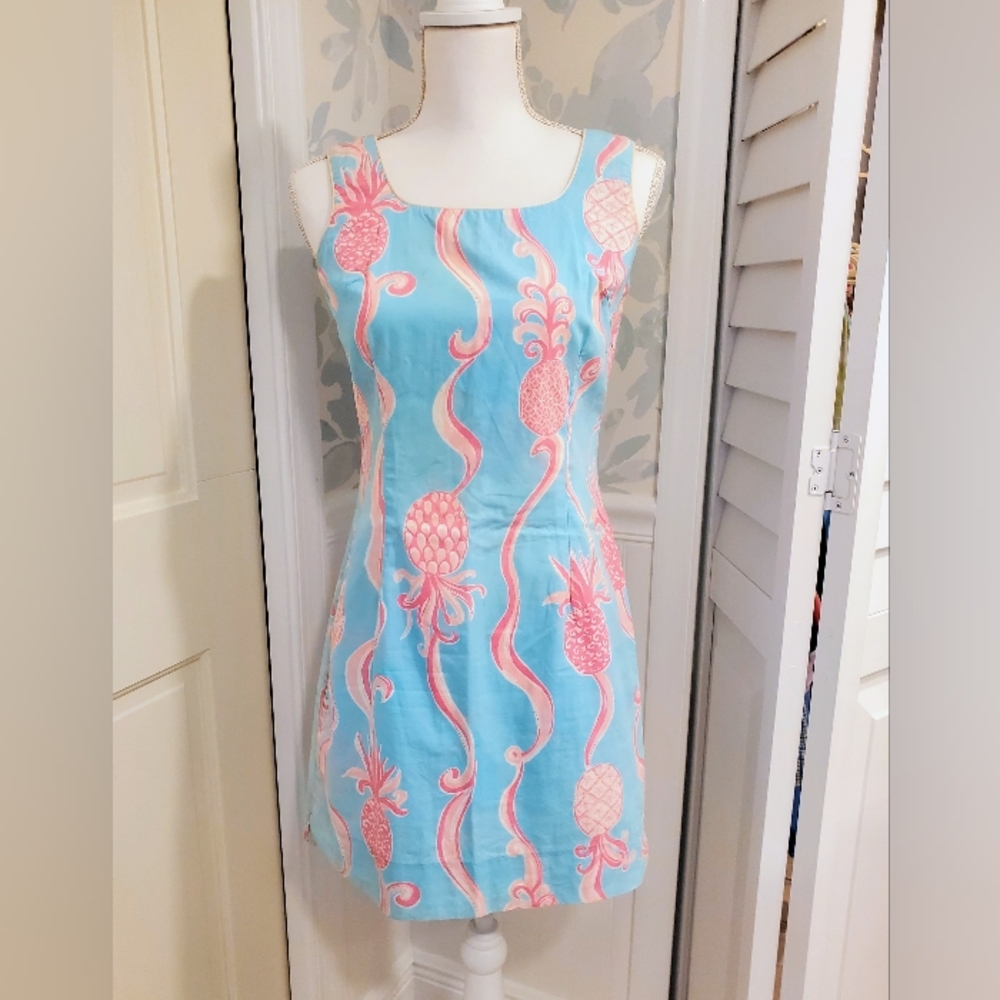 Lilly Pulitzer Pastel Blue and Pink Shift Dress 4
